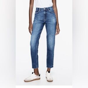 Zara high rise mom fit jeans